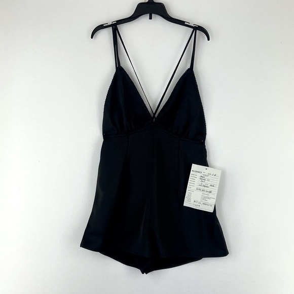 by the way Satin Romper in Black Size S from REVOLVE - Picture 2 of 6